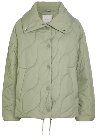 Varley Fabia Quilted Nylon Jacket - Light Green - S (UK8-10 / S)