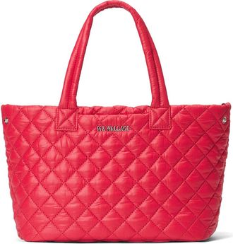 MZ Wallace Small Metro Quilted Nylon City Tote in Red Apple at Nordstrom