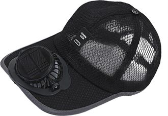 Generic Hat with Solar Fan, Solar Powered/USB Charging Fan Sun Visor Hat, UV Protection Sunhat, Breathable Cooling Headwear for Outdoor Activities, Fishing, H