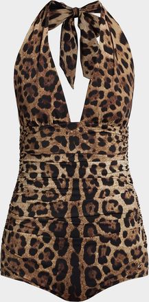 Dolce & Gabbana Stampa Leo One-Piece Swimsuit