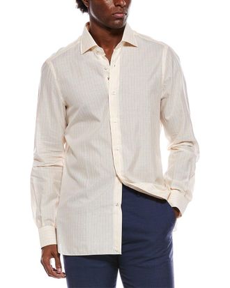 Isaia Linen-Blend Shirt