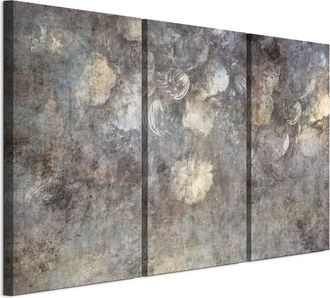 OEM Cuadro Sobre Lienzo Italiano De 90 X 60 Cm, Tr&iacute;ptico - Estilo Ecl&eacute;ctico - Flores Cuadro Sobre Lienzo Italiano De 120 X 80 Cm, Tr&iacute;ptico - Estilo Ecl&eacute;ct