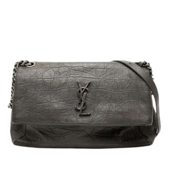Saint Laurent Pre-owned Cross Body Bags, female, Gray, Size: ONE SIZE Pre-owned The West Hollywood Crossbody Bag