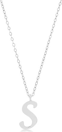 MAX + STONE 10k Solid Yellow or White Gold Dainty Script Initial Extendable Necklace
