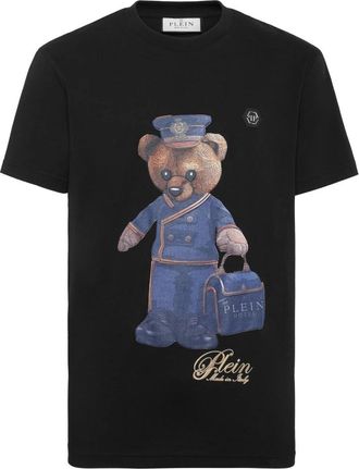 Philipp Plein Round Neck T-Shirt Teddy - Heren - T-shirts - Zwart - S - Katoen - Tops