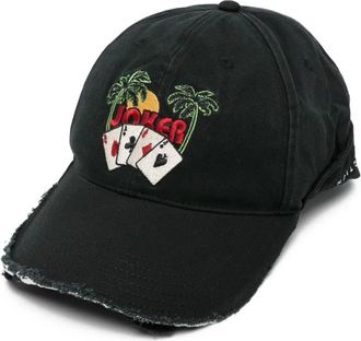 Martine Rose Cappello con ricamo Palm Tree - Nero