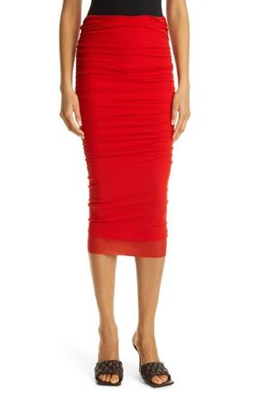 Fuzzi Ruched Tulle Skirt in Pompei at Nordstrom, Size Xx-Large