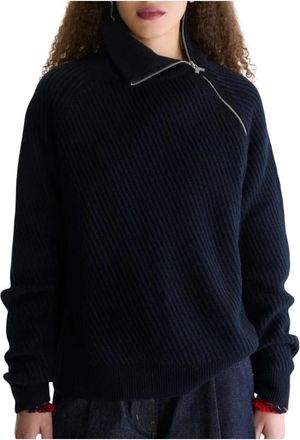 Bellerose Dorry Ronde Hals Trui - Dames - Ronde hals truien - Blauw - S - Wol - Truien & Vesten