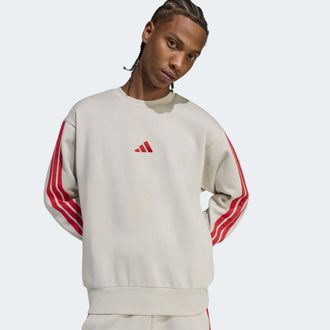 adidas Sweatshirt ADIDAS SPORTSWEAR M 3S FL SWT, Herren, Gr. XXL, wonder alumina, pure ruby, Obermaterial: 55% Baumwolle, 36% Polyester, 9% Viskose, normal, 