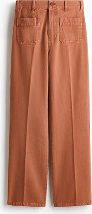 H&M Straight High Jeans - Orange
