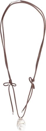 Yvmin Collana con perle - Marrone