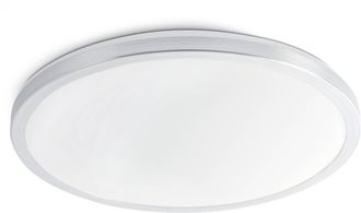 Netlighting Foro LED Bathroom Flush Ceiling Light White Grey IP44