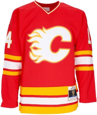 Mitchell & Ness Sportswear, male, Red, Size: XL Vintage NHL Hockey Jacket Fleury 1988