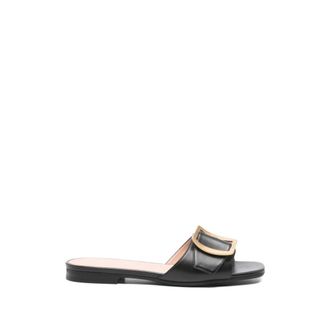 Bally Sliders, female, Black, Size: 10 US Open-Toe Flat Sandals