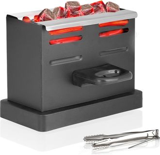 No Brand Quemador De Carb&oacute;n El&eacute;ctrico Multifuncional De 800 Vatios, Quemador De Carb&oacute;n, Placa T&eacute;rmica, Encendedor, Recipiente Para Carb&oacute;n Colgante, Alta Dureza
