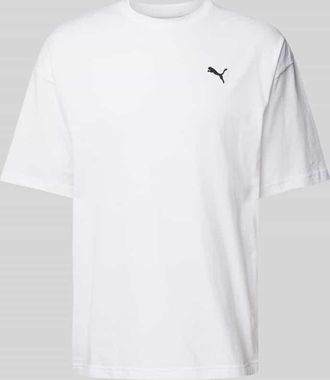 Puma Oversized T-Shirt mit Label-Stitching in Weiss, Gr&ouml;&szlig;e XXL