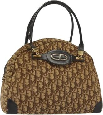 Dior Pre-owned Trotter Canvas Hand Bag - Dames - Vintage Handtas - Bruin - ONE Size - Leer - Vintage