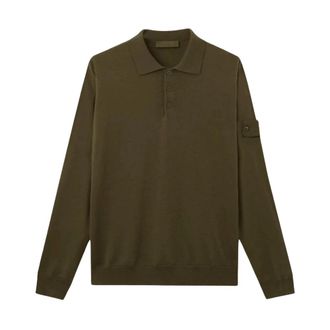 Stone Island Licht Pure RWS Wol Ghost Poloshirt - Heren - Polos - Groen - XL - Wol - Tops