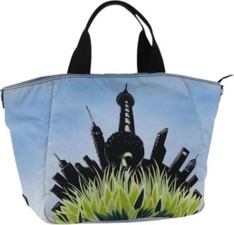 Prada Pre-owned Tote Bags, female, Blue, Size: ONE SIZE Pre-owned Vintage Tote Bag