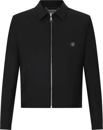 Philipp Plein Wool Blouson - Heren - Zomerjassen - Zwart - 2XL - Wol - Jassen