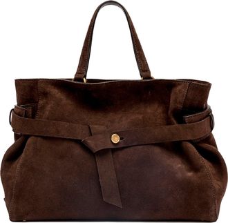 Gianni Chiarini Moka Suede Belted Shoulder Bag