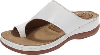 Generic Womens Flip Flops Summer Slides with Massage Sole Comfortable Casual Slippers Arch Support Indoor Outdoor Sandals Non Slip Beach Home Shoes 2026 (Whit