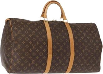 Louis Vuitton Pre-owned Vintage Canvas Weekendtas - Dames - Vintage Weekendtas - Bruin - ONE Size - Vintage