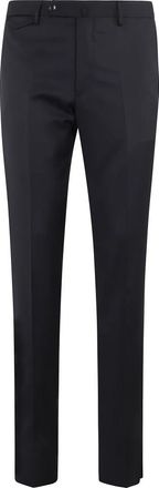 Tagliatore Tapered Wool Virgin Pants - Heren - Nette broeken - Blauw - XL - Wol - Broeken