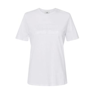 Elisabetta Franchi Sparkling Logo T-shirt in Cotton Jersey