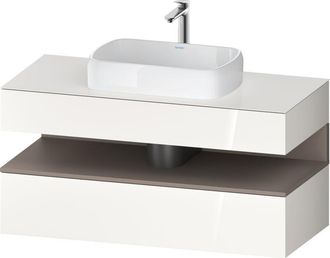 Duravit Duravit - Qatego Consola Mueble Bajo Lavabo, 1 Extra&iacute;ble, 1 Caj&oacute;n