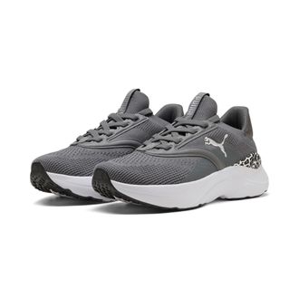Puma Fitnessschuh PUMA SOFTRIDE MAYVE ANIMAL WNS, Damen, Gr. 37,5, cool schwarz gray, puma schwarz, puma silber, Textil, Schuhe Fitnessschuh