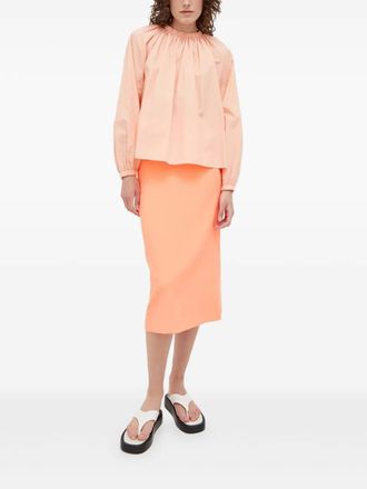 Drykorn Blouse met geplooide details - Oranje