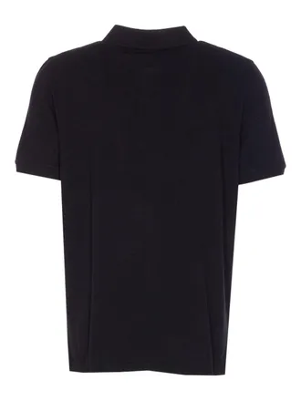 Maison Kitsun&eacute; Fox Head Embroidered Cotton Polo - Black