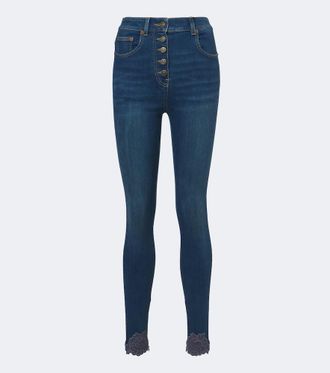 Valentino Jeans skinny con pizzo