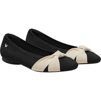 Vivaia Almond-Toe Knotted Flats in Black at Nordstrom, Size 11