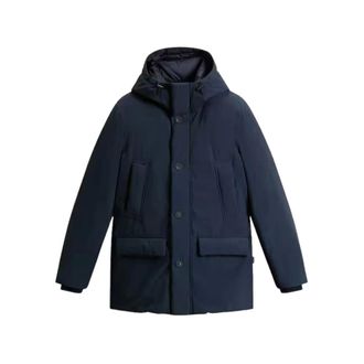 Woolrich Winter Jackets, male, Blue, S, Melton Jacket