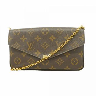 Louis Vuitton Brown Fuchsia Chain/Shoulder Wallet (Pre-Owned)
