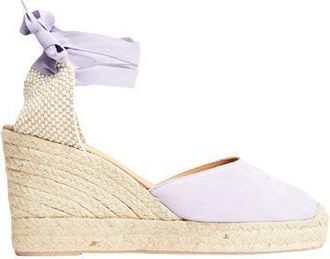 8 by YOOX SUEDE LEATHER WEDGE ESPADRILLES