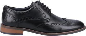 Hush Puppies Mens Dustin Cow Leather Brogues (Black) - Size UK 10