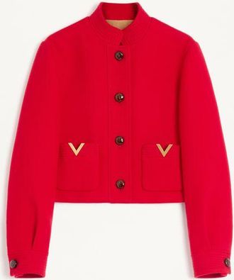 Valentino Caban In Drill Double Donna ROSSO 36