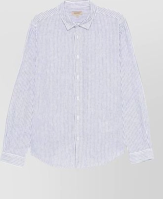 Woolrich linen shirt striped pattern button down collar