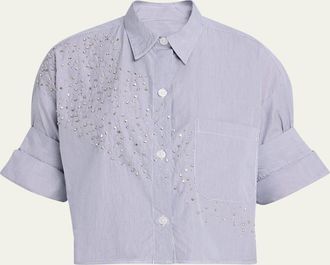 TWP Next Ex Striped Shirt with Crystals