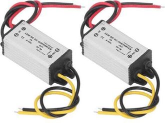 OEM Convertidor De Voltaje Reductor (2 Unidades) De Cc De 8-50 V A 5 V, 3 A, 15 W. Regulador De Voltaje Para Autom&oacute;viles, Barcos, Yates, Ferrocarriles Y A