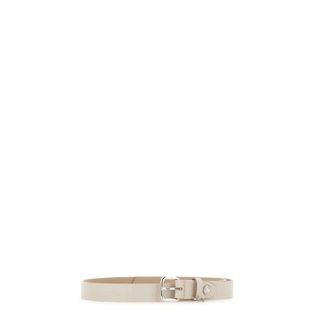 Gianni Chiarini Belts, female, White, Size: ONE SIZE Maxi-Grain Leather Belt