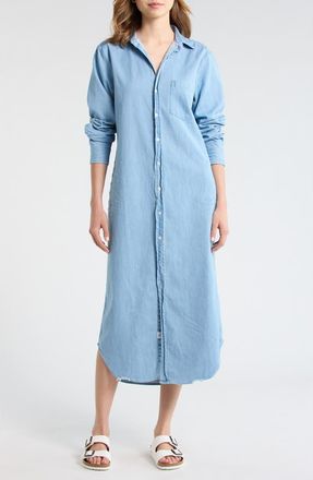 Frank & Eileen Rory Long Sleeve Denim Maxi Shirtdress in Classic Blue at Nordstrom, Size Xx-Small