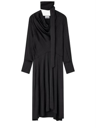 Ganni Midi Dress With Scarf