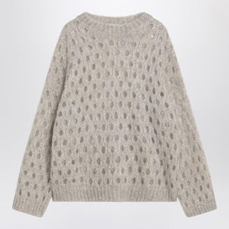 Brunello Cucinelli Openwork Mohair-Blend Sweater