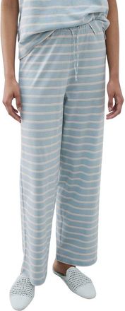 Mango Stripe Cotton Pajama Pants in Blue at Nordstrom, Size Medium