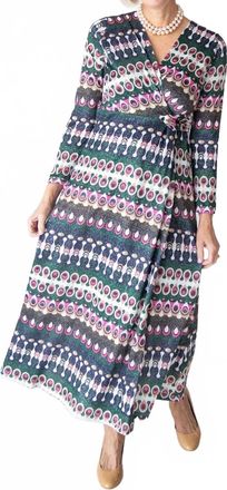 Vilagallo Amelia Maxi Dress In Black Multi