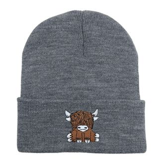 Generic Scottish Highland Cow Hat for Women Cute Scottish Cow Knitted Hat Warm Hip Hop Hat for Winter Unisex Ski Hat Fur Hat Women Comfy
